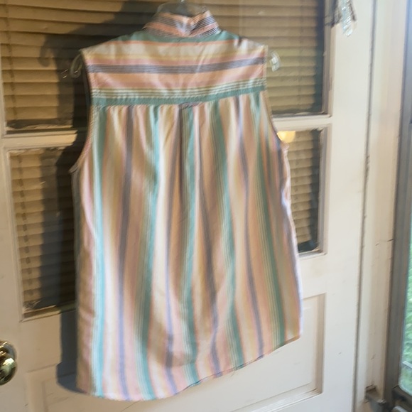 SADDLEBRED Pastel Summer Botton Up-Sz Large-NICE - Picture 5 of 5